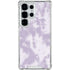 Purple and White Tie Dye Galaxy S25 Ultra Clear Case